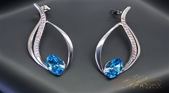 Auskari "Pavasara Palāses" ar Swarovski™ kristāliem