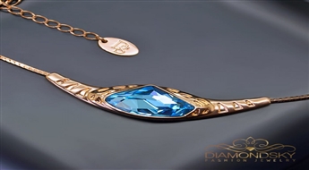 Kulons "Medeja (Aquamarine Blue)" ar Swarovski™ kristāliem