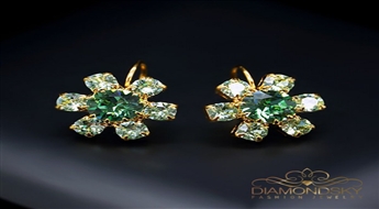Auskari "Mistiskais Smaragds" ar Swarovski™ kristāliem