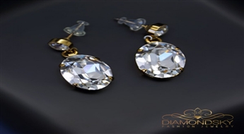 Auskari "Luksors III" ar Swarovski™ kristāliem