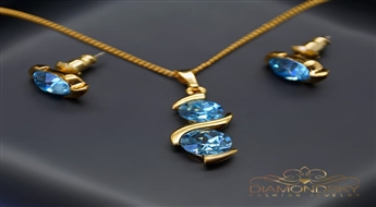 Komplekts "Piena Ceļš (Aquamarine Blue)" ar Swarovski™ kristāliem