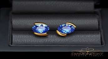Auskari "Piena Ceļš (Sapphire)" ar Swarovski™ kristāliem