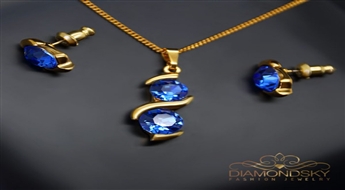 Komplekts "Piena Ceļš (Sapphire)" ar Swarovski™ kristāliem