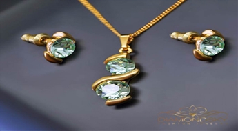 Komplekts "Piena Ceļš (Chrysolite)" ar Swarovski™ kristāliem