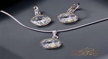 Komplekts "Apžilbinošs Spīdums IV (Crystal)" ar Swarovski™ kristāliem