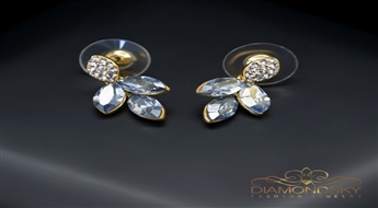 Auskari "Stīga (Blue Shade)" ar Swarovski™ kristāliem