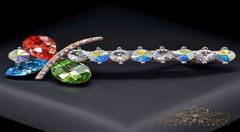 Matu sprādze "Kristāla Spāre" ar Swarovski™ kristāliem