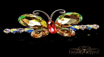Matu sprādze "Kristāl Taurenis" ar Swarovski™ kristāliem