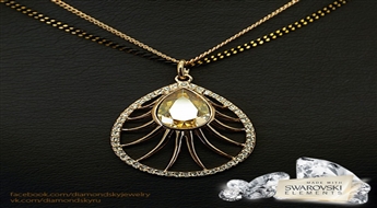 Kulons "Naomi (Golden Shadow)" ar Swarovski™ kristāliem