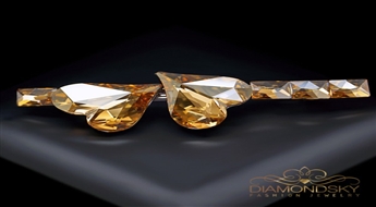 Matu sprādze "Rudens Sirds II" ar Swarovski™ kristāliem