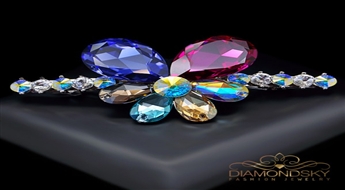 Matu sprādze "Mēdeja" ar Swarovski™ kristāliem