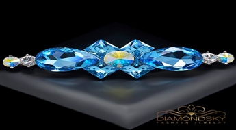 Matu sprādze "Mēnesnīca" ar Swarovski™ kristāliem