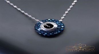 Kulons "BeCharmed Pavé (Denim Blue)" ar Swarovski™ kristāliem