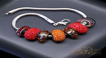 Aproce "BeCharmed Pavé Mini VII" ar Swarovski™ pērllītēm