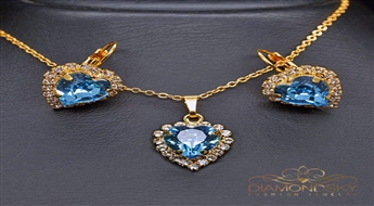 Komplekts "Okeāna sirds" ar Swarovski™ kristāliem
