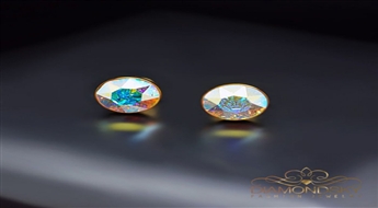 Auskari "Klasika (Aurora Borealis)" ar Swarovski™ kristāliem