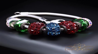 Aproce "BeCharmed Pavé Mini IX" ar Swarovski™ pērllītēm