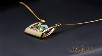Kulons "Rubikona III (Aurora Borealis)" ar Swarovski™ kristāliem