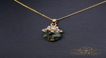 Kulons "Saulainais Dārzs (Turmaline)" ar Swarovski™ kristāliem
