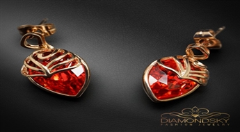 Auskari "Debešķīgs Kristāls" ar Swarovski™ kristāliem