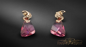 Auskari "Darsī" ar Swarovski™ kristāliem