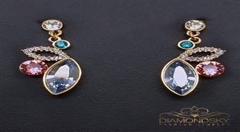 Auskari "Spīduma Faktors" ar Swarovski™ kristāliem
