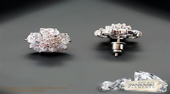 Auskari "Varavīksnes Ziediņš" ar Swarovski™ kristāliem