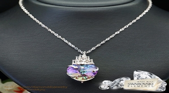 Sudraba kulons "Gaisa Pils" ar Swarovski™ kristāliem