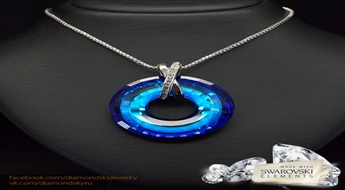 Kulons "Anubis (Bermuda Blue)" ar Swarovski™ kristāliem