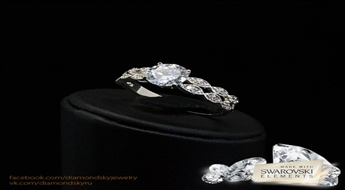 Gredzens "Agnes" ar Swarovski™ kristāliem