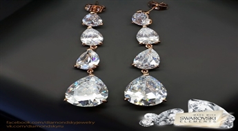 Auskari "Rasas Pilieni" ar Swarovski™ kristāliem