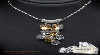 Kulons "Rubikons (Golden Shadow)" ar Swarovski™ kristāliem