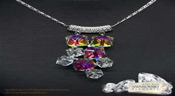 Kulons "Rubikons (Vitrail Medium)" ar Swarovski™ kristāliem