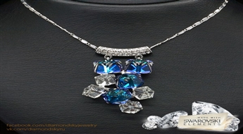 Kulons "Rubikons (Heliotrope)" ar Swarovski™ kristāliem