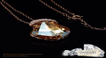 Kulons "Kristalina II (Golden Shadow)" ar Swarovski™ kristāliem