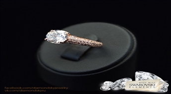 Gredzens "Junona II" ar Swarovski™ kristāliem