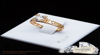 Gredzens "Eifeļtornis" ar Swarovski™ kristāliem