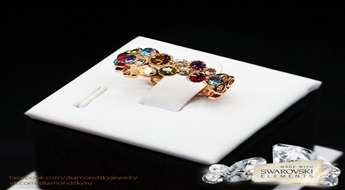 Gredzens "Krāsains Skaistums" ar Swarovski™ kristāliem