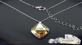 Kulons "Kristāla Rombs (Golden Shadow)" ar Swarovski™ kristāliem