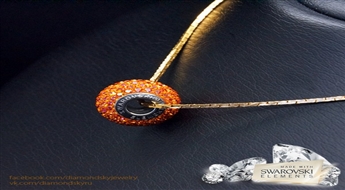 Kulons "BeCharmed Pavé (Tangerine)" ar Swarovski™ kristāliem