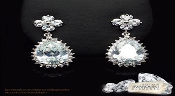 Auskari "Kristālu Āboliņš" ar Swarovski™ kristāliem