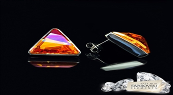 Auskari "Osiris (Tangerine)" ar Swarovski™ kristāliem
