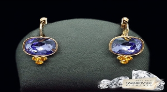 Auskari "Kristāla Romantika" ar Swarovski™ kristāliem