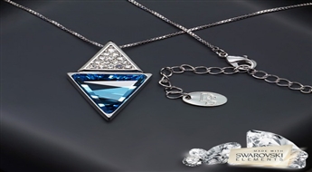 Kulons "Osiris III (Aquamarine Blue)" ar Swarovski™ kristāliem