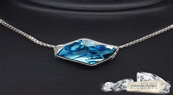 Kulons "Mirdzošais Maigums (Aquamarine Blue)" ar Swarovski™ kristāliem
