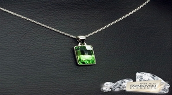 Kulons "Vladlena (Fern Green)" ar Swarovski™ kristāliem