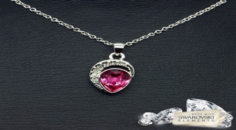 Kulons "Danaja (Fuchsia)" ar Swarovski™ kristāliem