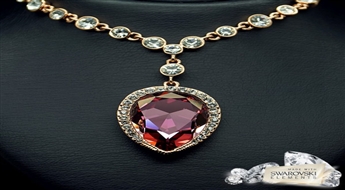 Kulons "Atlantis (Fuchsia)" ar Swarovski™ kristāliem