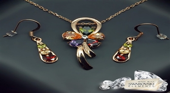 Komplekts "Dzīvības Zieds" ar Swarovski™ kristāliem