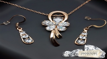 Komplekts "Dzīvības Zieds II" ar Swarovski™ kristāliem